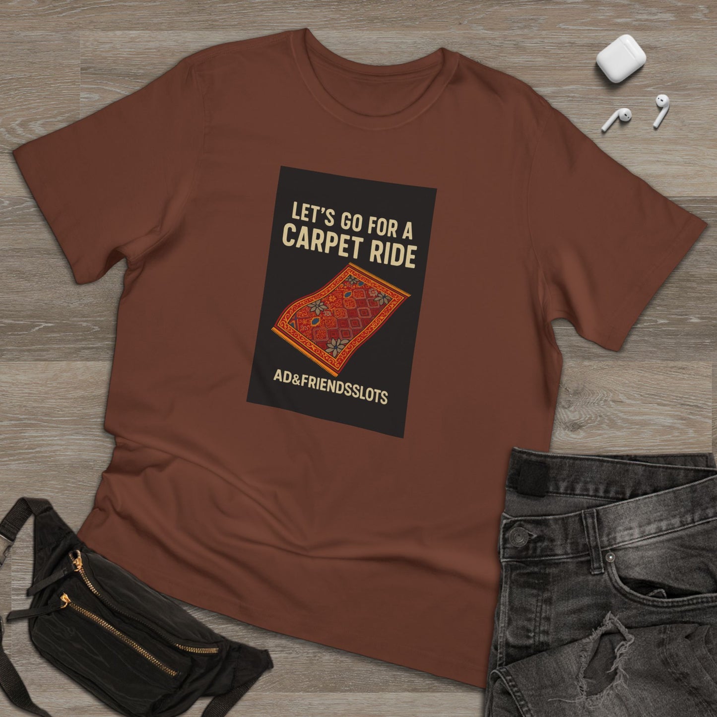MGM Northfield Carpet Ride at the Casino: Unisex Deluxe T-shirt, Playful Graphic Tee, Fun Gift, Casual Wear, Festival Shirt, Adventure Apparel
