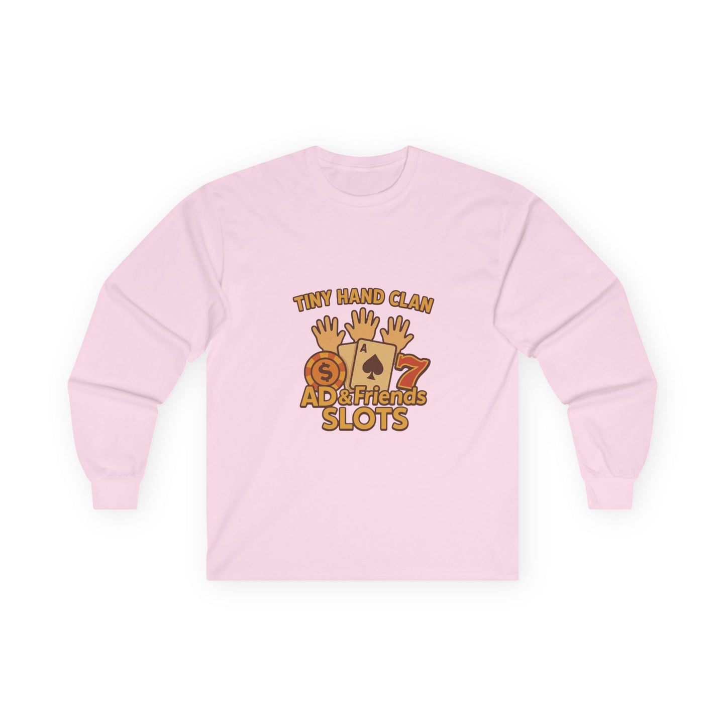 Tiny Hand Clan Unisex Long Sleeve Tee with Fun Design - Perfect for Cool Casual Days, Game/Casino Nights, Gifts, and Cozy Gatherings, Fun Graphic Tee, [...]