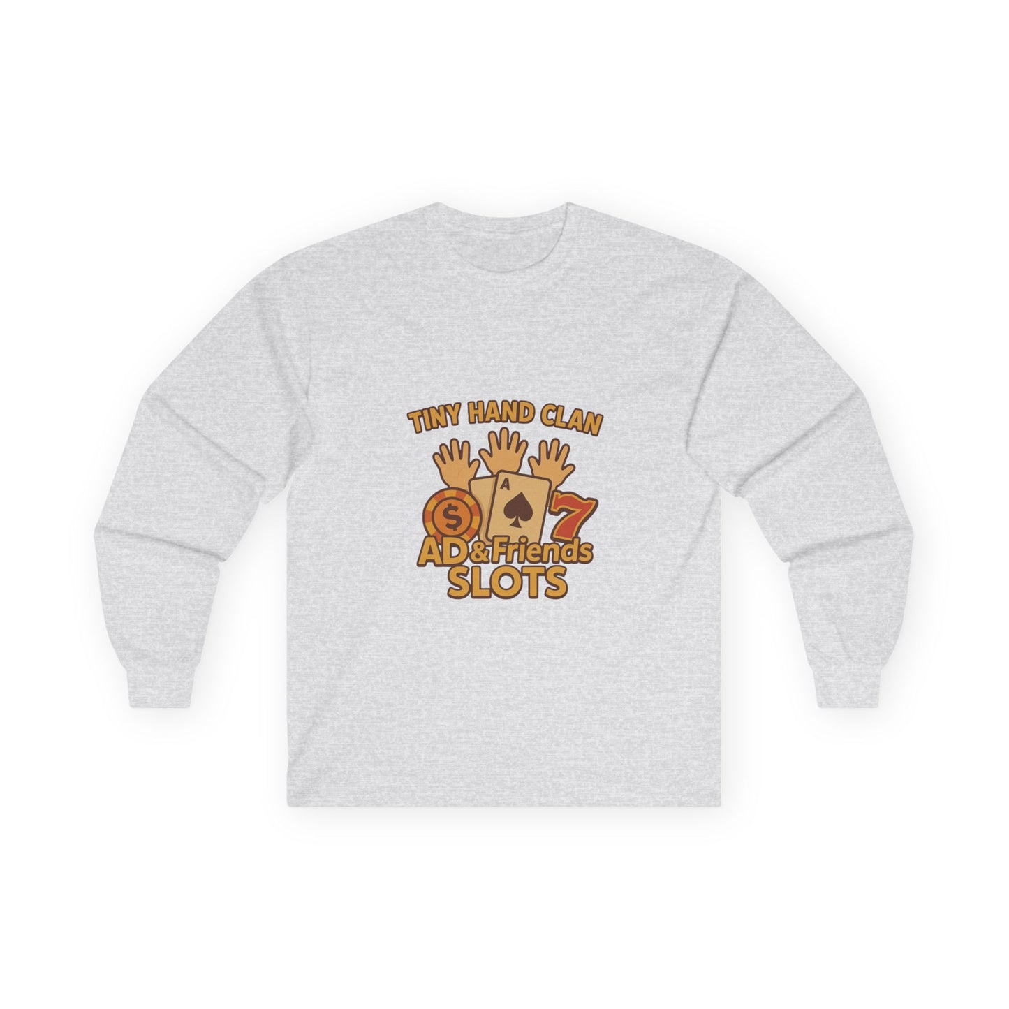 Tiny Hand Clan Unisex Long Sleeve Tee with Fun Design - Perfect for Cool Casual Days, Game/Casino Nights, Gifts, and Cozy Gatherings, Fun Graphic Tee, [...]
