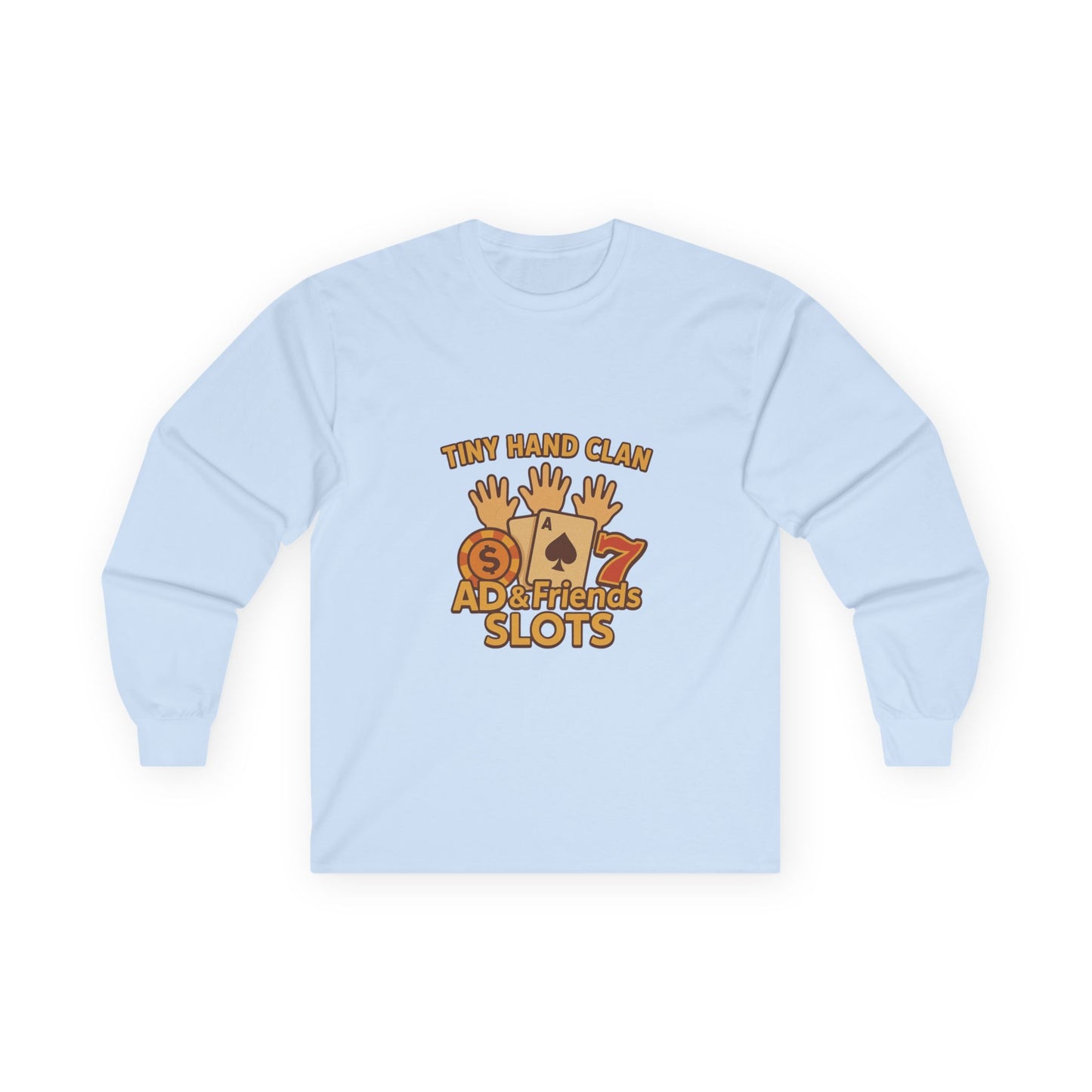 Tiny Hand Clan Unisex Long Sleeve Tee with Fun Design - Perfect for Cool Casual Days, Game/Casino Nights, Gifts, and Cozy Gatherings, Fun Graphic Tee, [...]